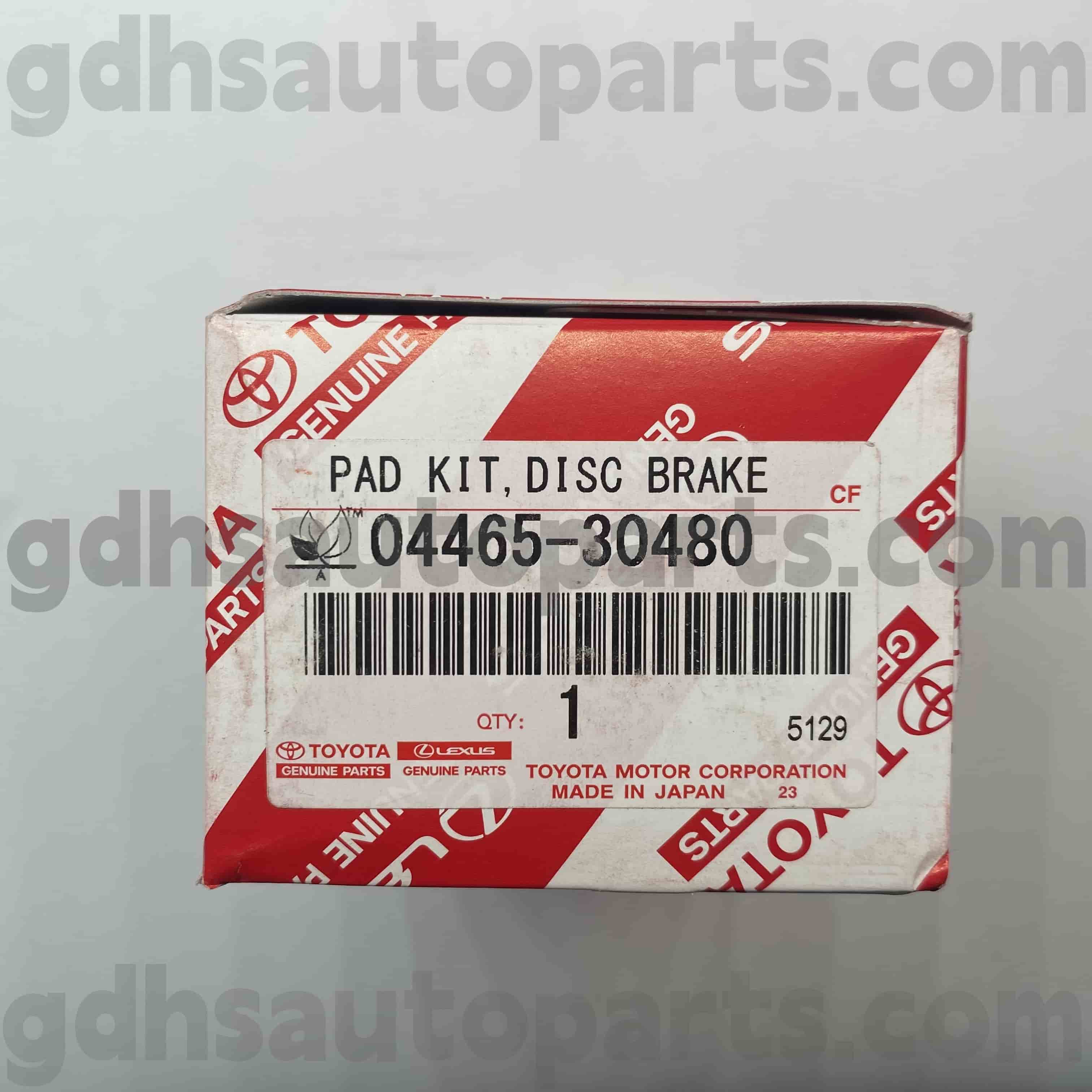 04465-30480 Toyota Originalni deli sprednje zavorne ploščice za Mark X, Crown, Lexus je serija šasija št. GSE30 GRX