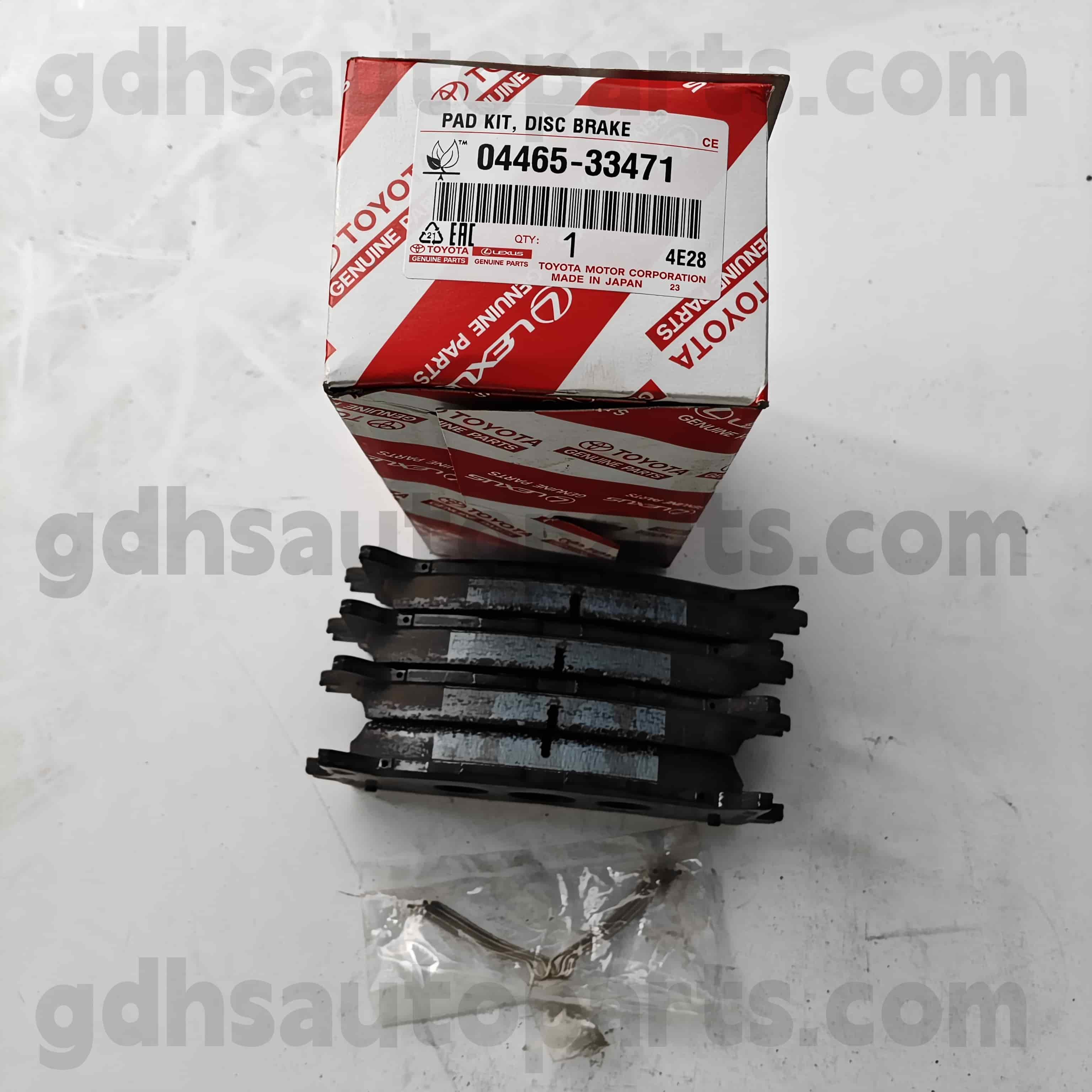 04465-33471 Toyota Originalni deli sprednje zavorne ploščice za Camry 、 Lexus ES240/350 Chassis št. ACV51, ASV50, AVV50..TAIW