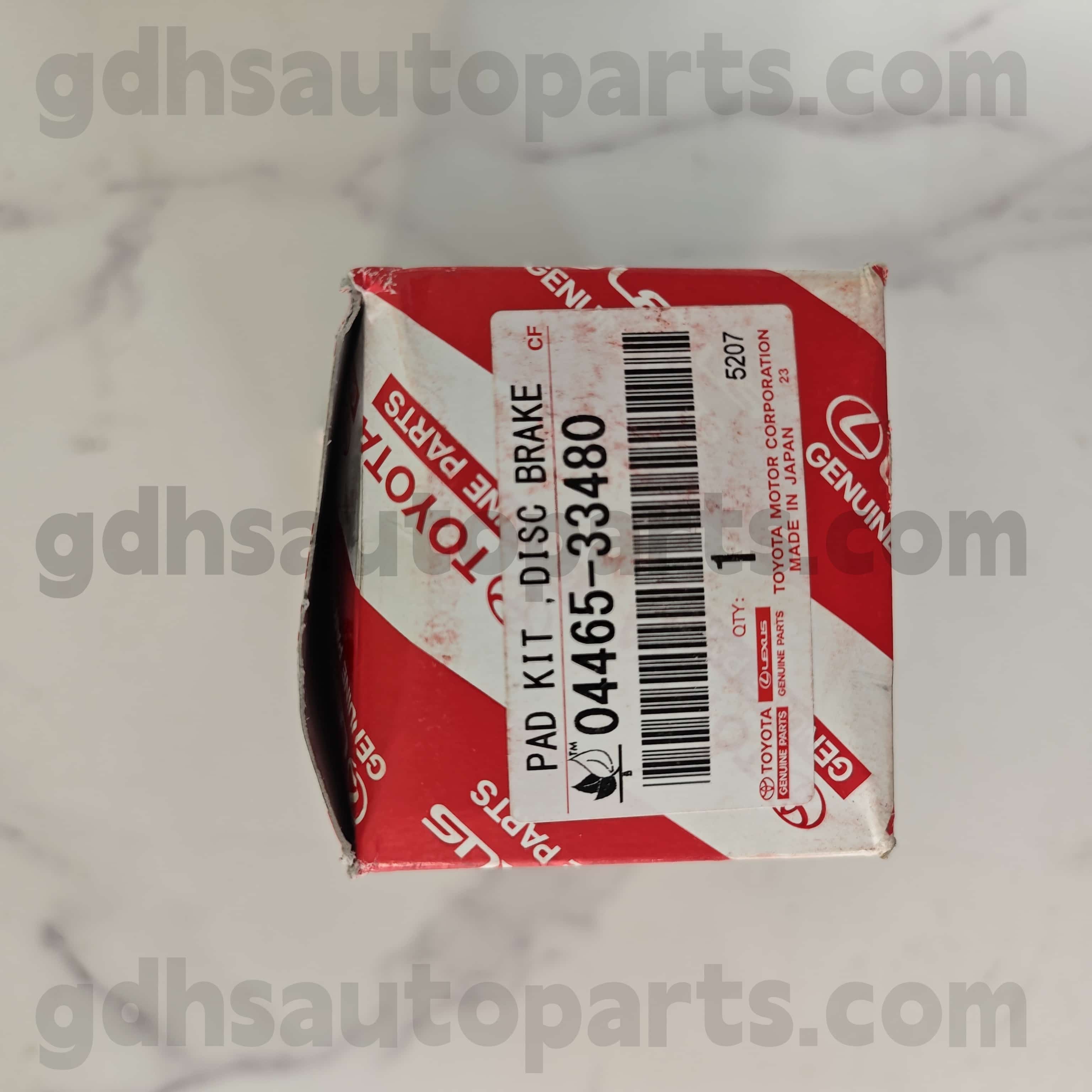 04465-33480 TOYOTA Originalni deli sprednje zavorne ploščice za Venzo 、 Lexus UX300E 、 Harrier 、 Noah/Voxy 、 Lexus ES350/300H Chassis št. Axvh70