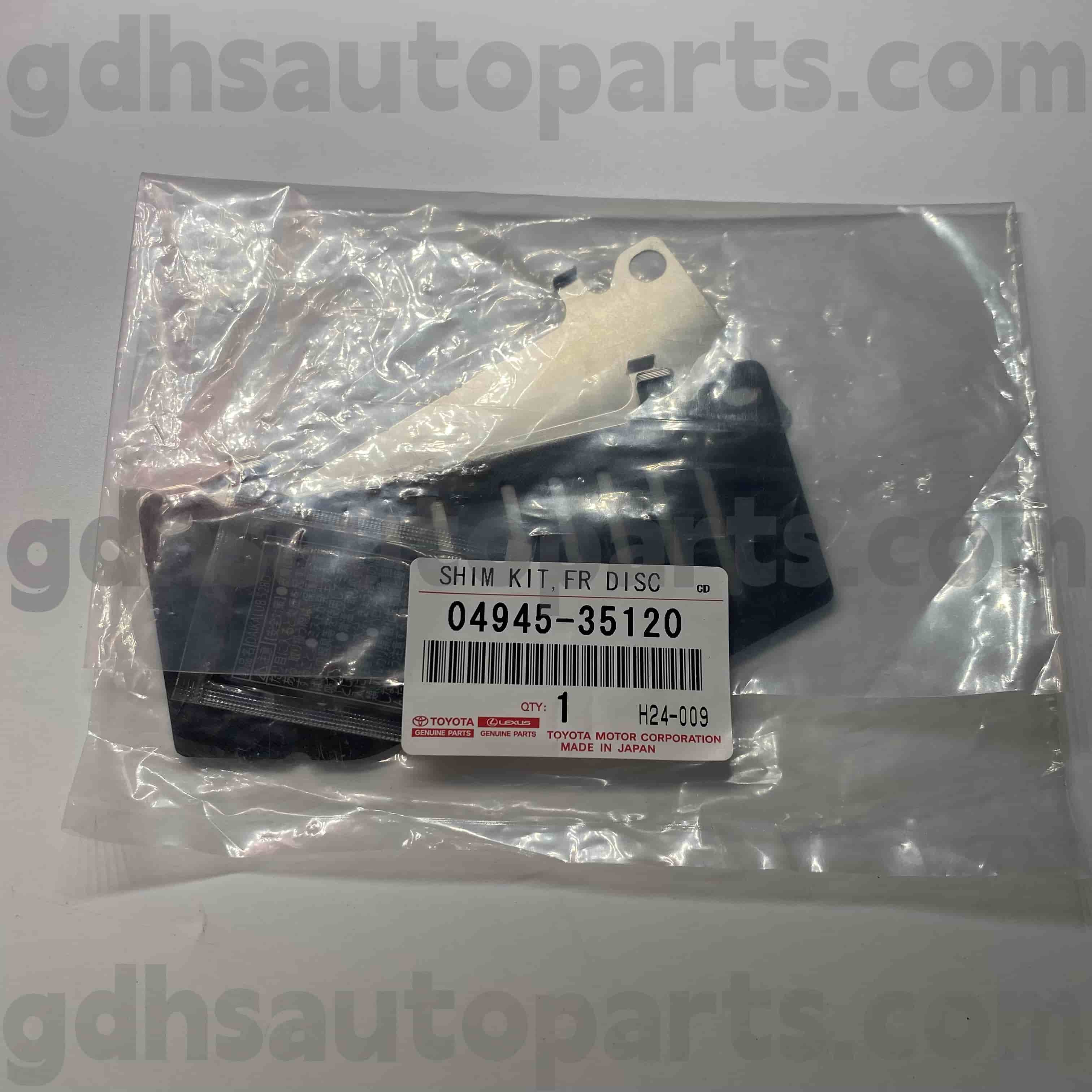 04945-35120 TOYOTA ORISTNI DELI ZAVARNI Zvočni izolacijski blazinice za Land Cruiser Prado, Fortuner, Hilux Chassis št. TRJ120