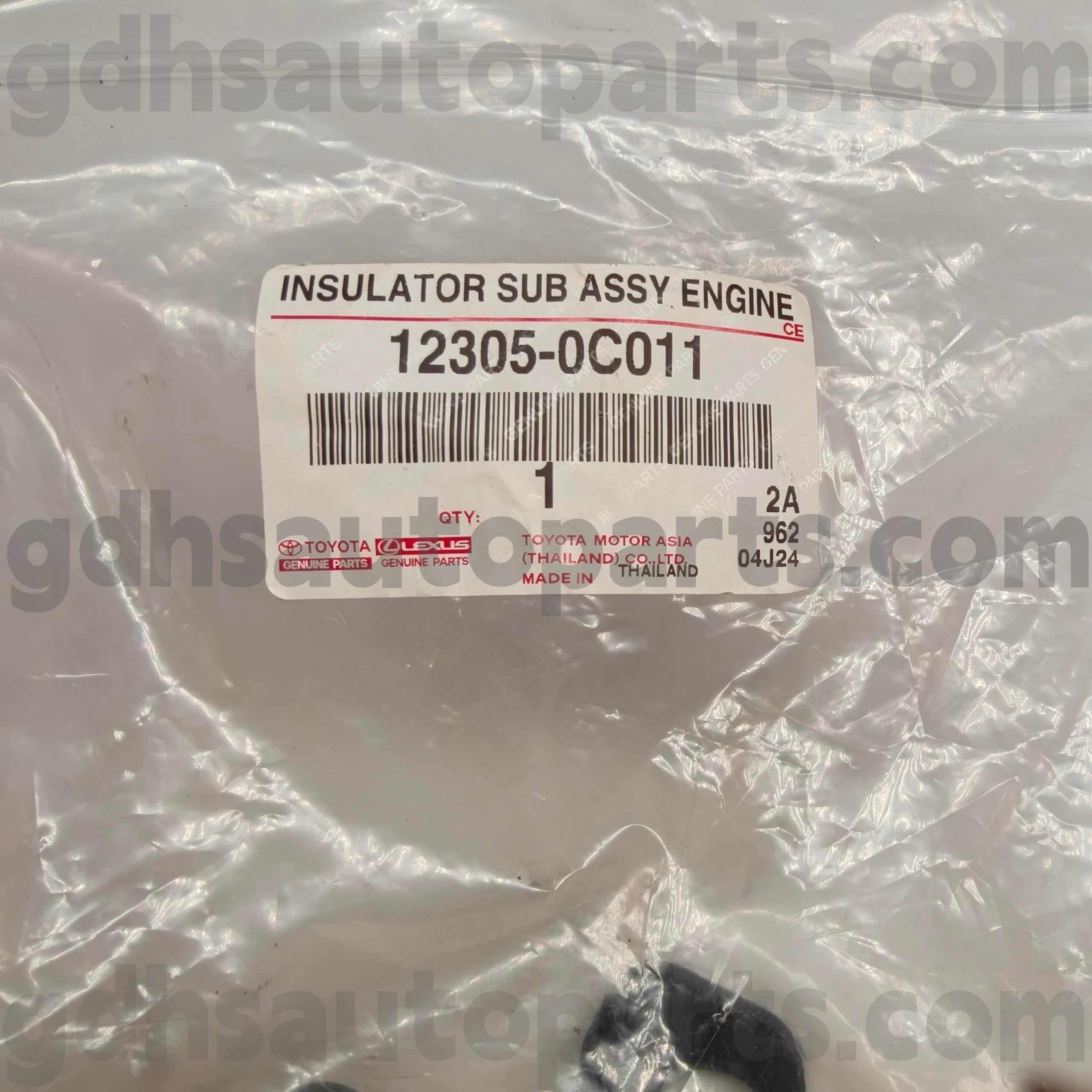 12305-0C011 Toyota originalni deli desni nosilec motorja za HILUX, FORTUNER šasija ŠT.TGN51