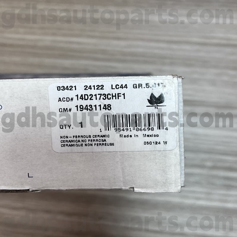14D2173CHF1 ACDELCO zavorna ploščica za Escalade OE št. 19431148