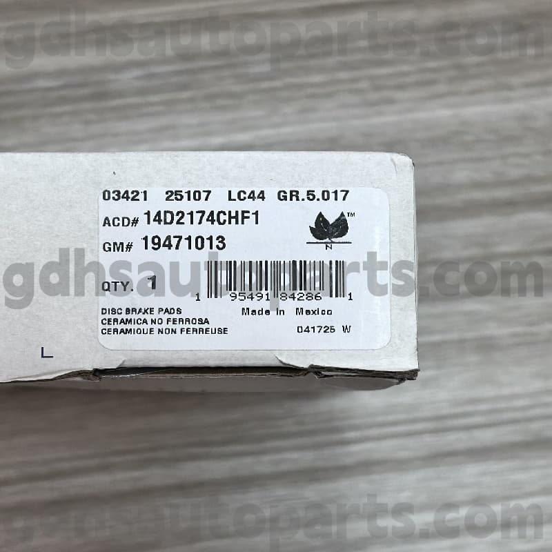 14D2174CHF1 ACDELCO zavorna ploščica za Escalade OE št.19241013