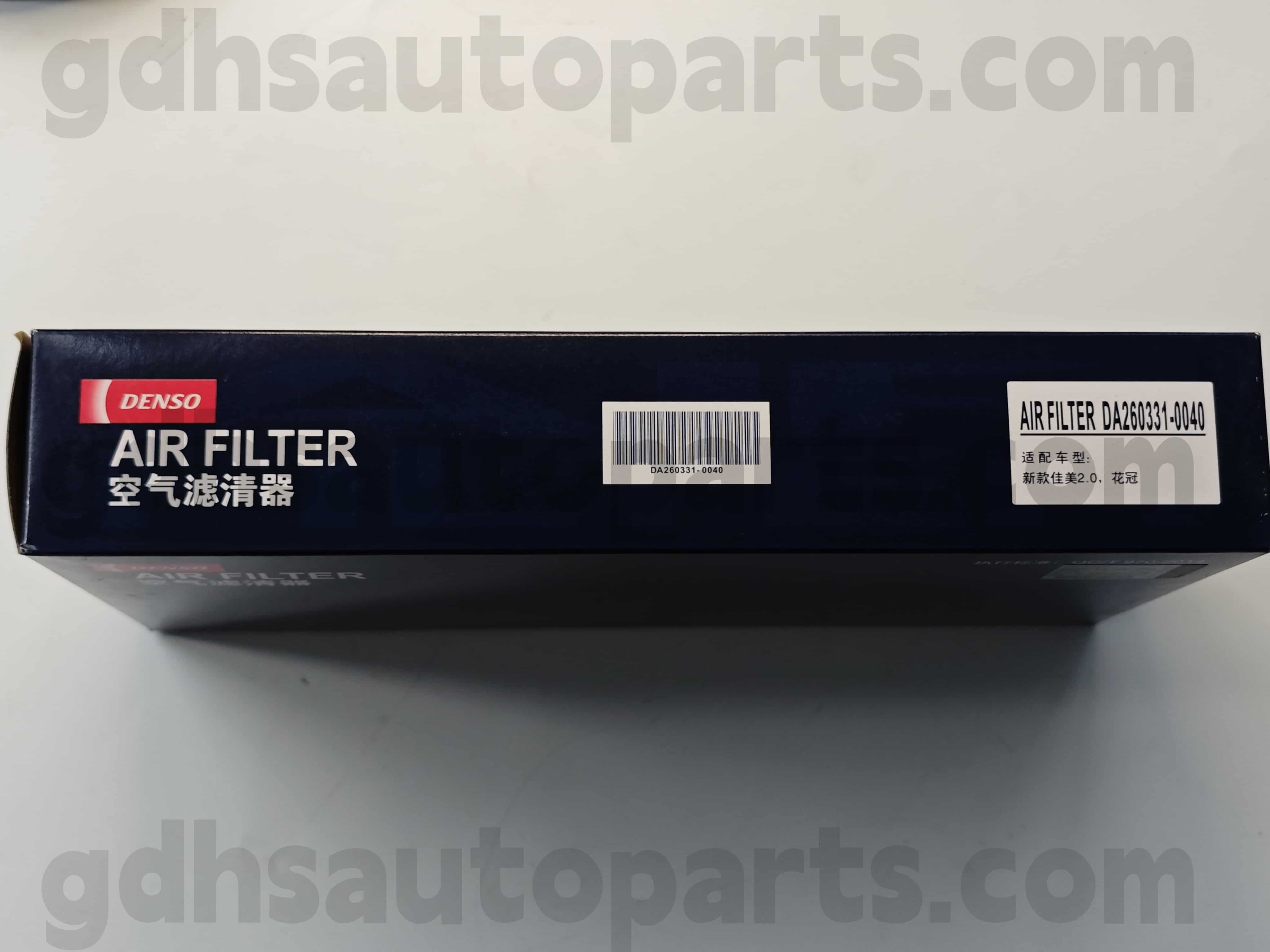 DA260331-0040 TOYOTA ORISTNI PERTS AIR FILTER ZA ZA COROLLA CHOSSIS št. 1zzfe..zze122 oe št. 17801-0D050